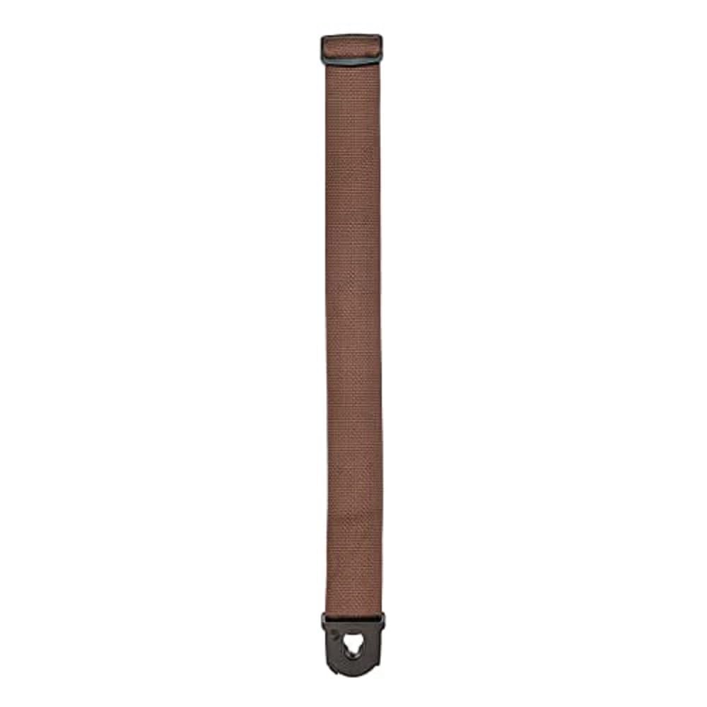D’Addario Locking Guitar Strap, Brown, Nylon & Leather, Planet Lock Style, Guitar Strap for Electric, Acoustic & Bass Guitar