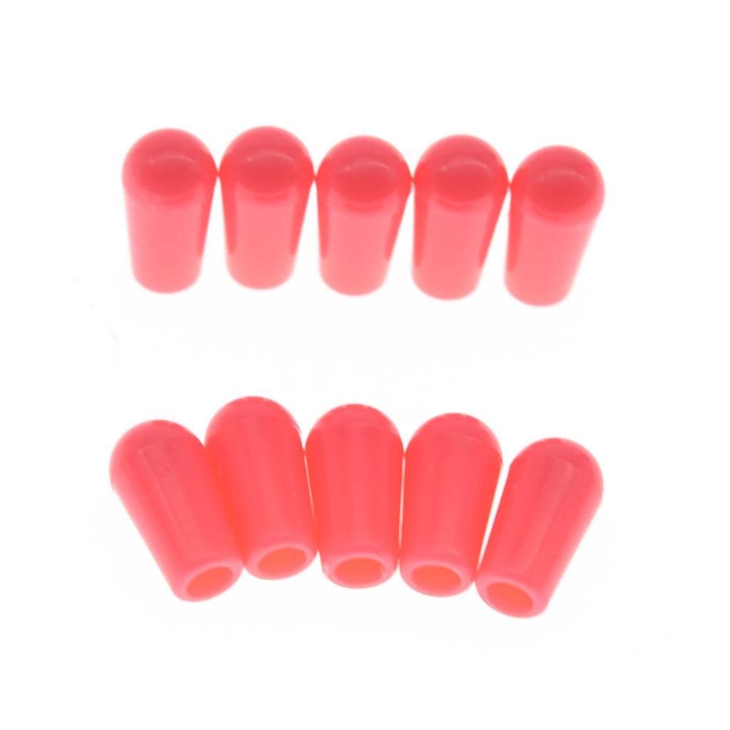 Dopro 10-Pack American #8-32 Thread 3 Way Toggle Switch Cap Switch Tip Knob for USA Les Paul Pickup Selector Switch/Switchcraft Switch Pink