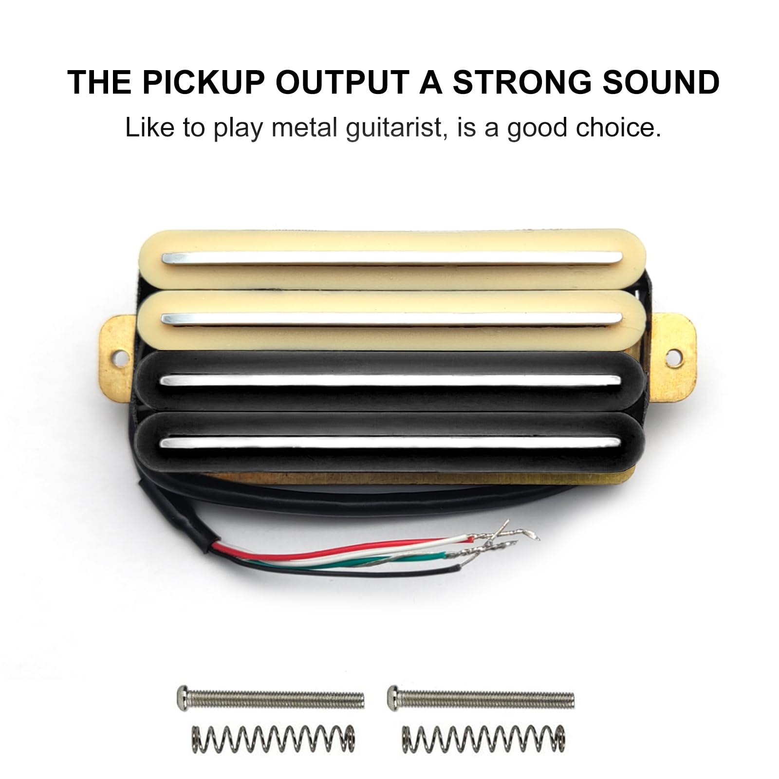 SAPHUE 2-Dual Blade Electric Guitar High Output Track Type Four Coil Humbucker Pickup Zebra