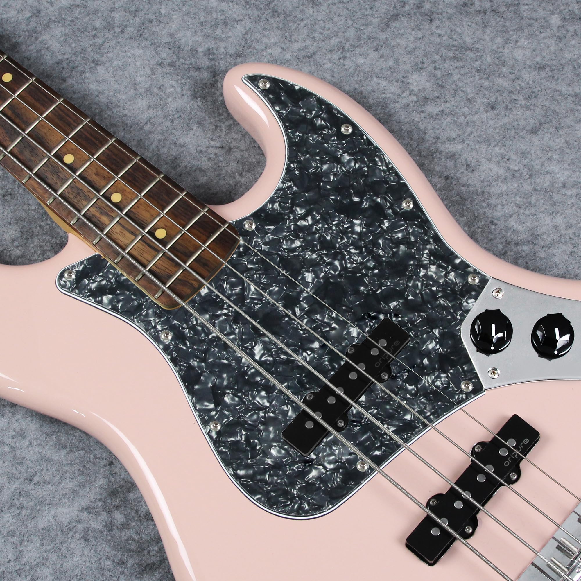 FLEOR 10 Hole J Bass Pickguard Scratch Plate Pick Guards for 4 Strings American/Mexican Standard J Bass Part, 4Ply Black Pearl
