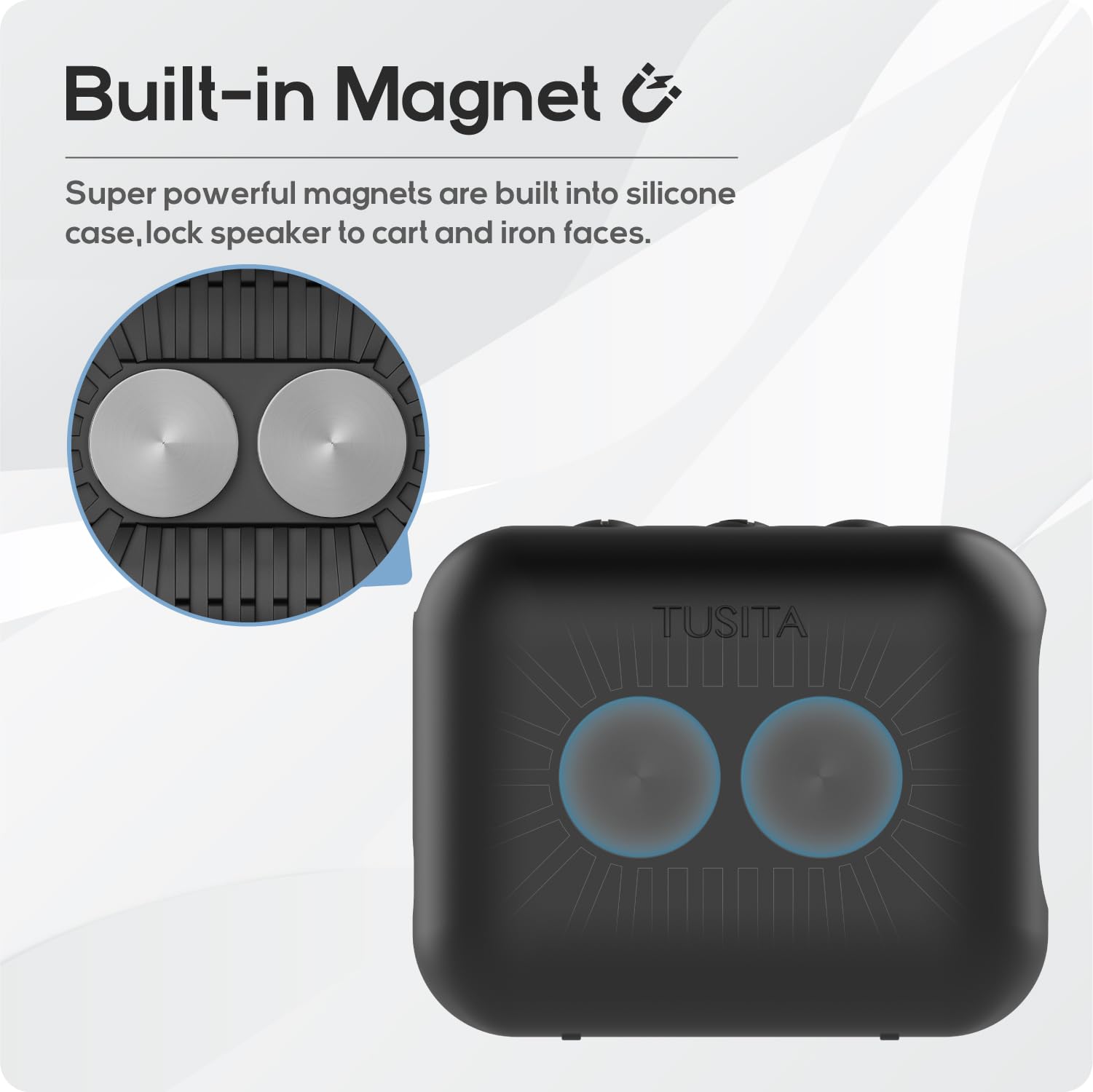Magnetic Silicone Case for JBL GO 4 – Shockproof Protective Cover with Precision Fit, Anti-Slip Design & Easy Access to Buttons