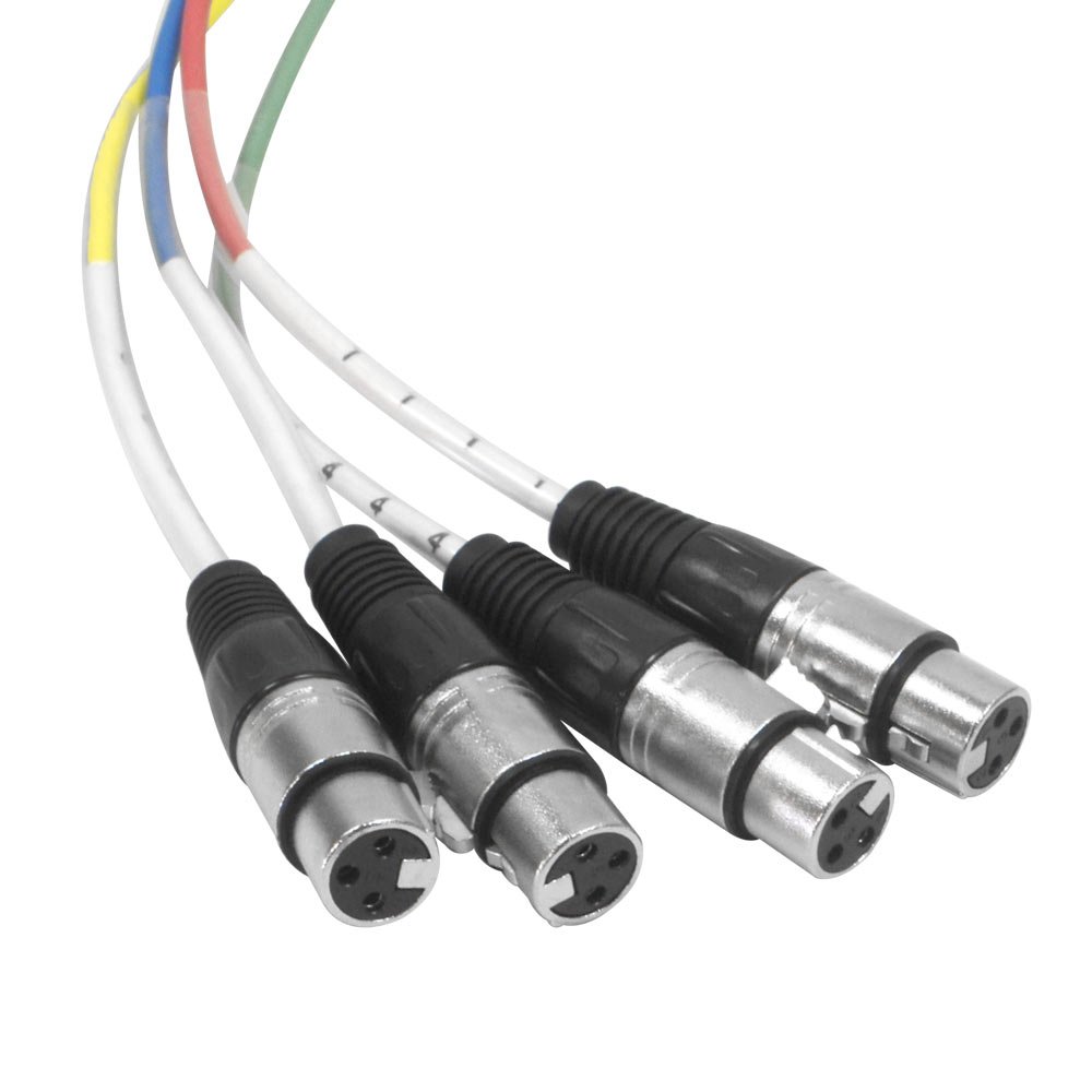 Seismic Audio – SAXT-4x5F – 4 Channel 1/4″ TRS to XLR Female Snake Cable – 5 Feet Long – Serviceable Ends – Pro Audio Effects Snake for Live Live, Recording, Studios, and Gigs – Patch, Amp, Mixer,
