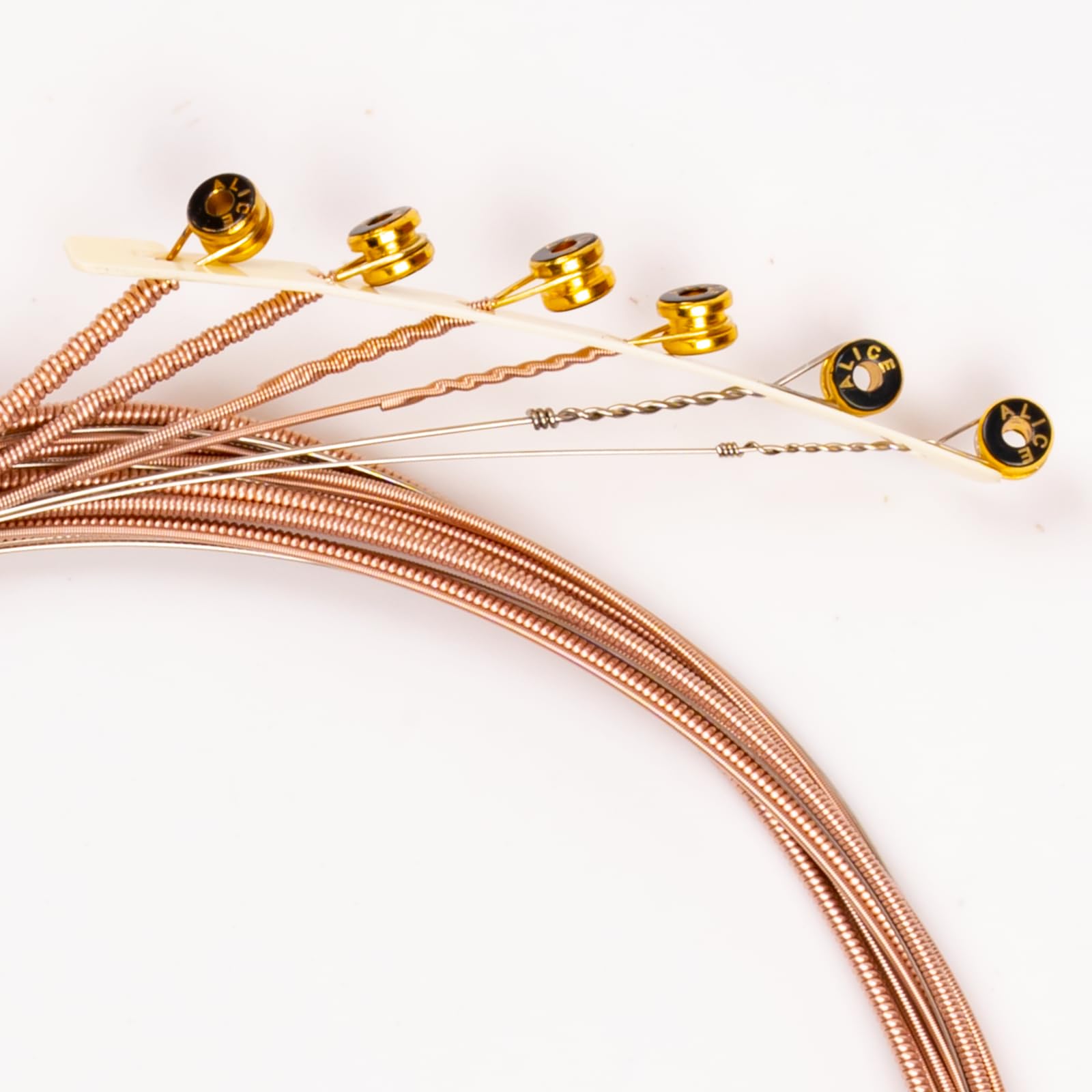 Alice Acoustic Guitar Strings Set – 6-String for Beginner, Briliant Steel Copper Alloy in Phosphor Bronze Color, 3 Packs (A206 Super Light)