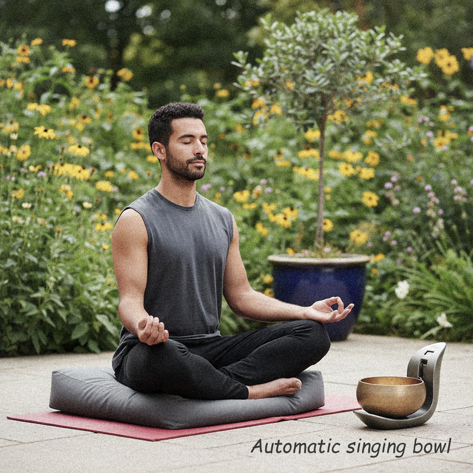 Automatic Singing Bowl – Hands-Free Sound Healing Bowl for Meditation, Yoga, Mindfulness, Energy Healing, Deep Relaxation & Sleep,Auto-Striking Tibetan Singing Bowl with Resonant Tone