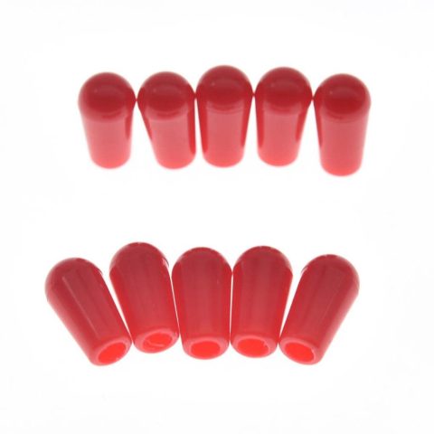 Dopro 10-Pack American #8-32 Thread 3-Way Toggle Switch Cap Tip Knob for USA Les Paul Pickup Selector/Switchcraft Red