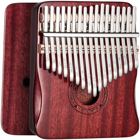 Kalimba Thumb Piano 17 Keys Finger piano (Wine red)