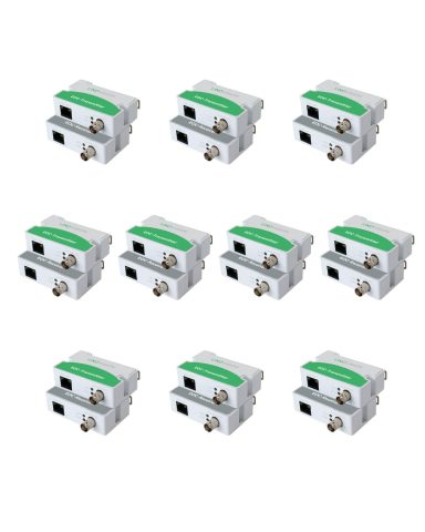 LNOVISION LongReach PoE over Coax EoC Converter, IP over Coax (10 Pack)