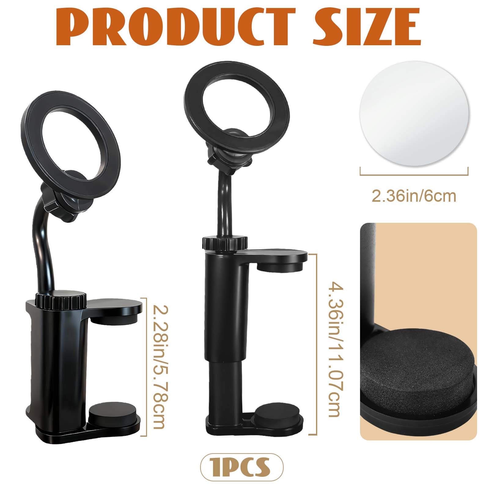 Rubierine Magnetic Plus Guitar Phone Holder, Clamp Mount Adjustable &360° Rotating Arm, Fits 2.36-4.1, Works iPhone &Android (Magnetic Ring Included), Right-Handed Only, for Sheet Music, Teach, Live