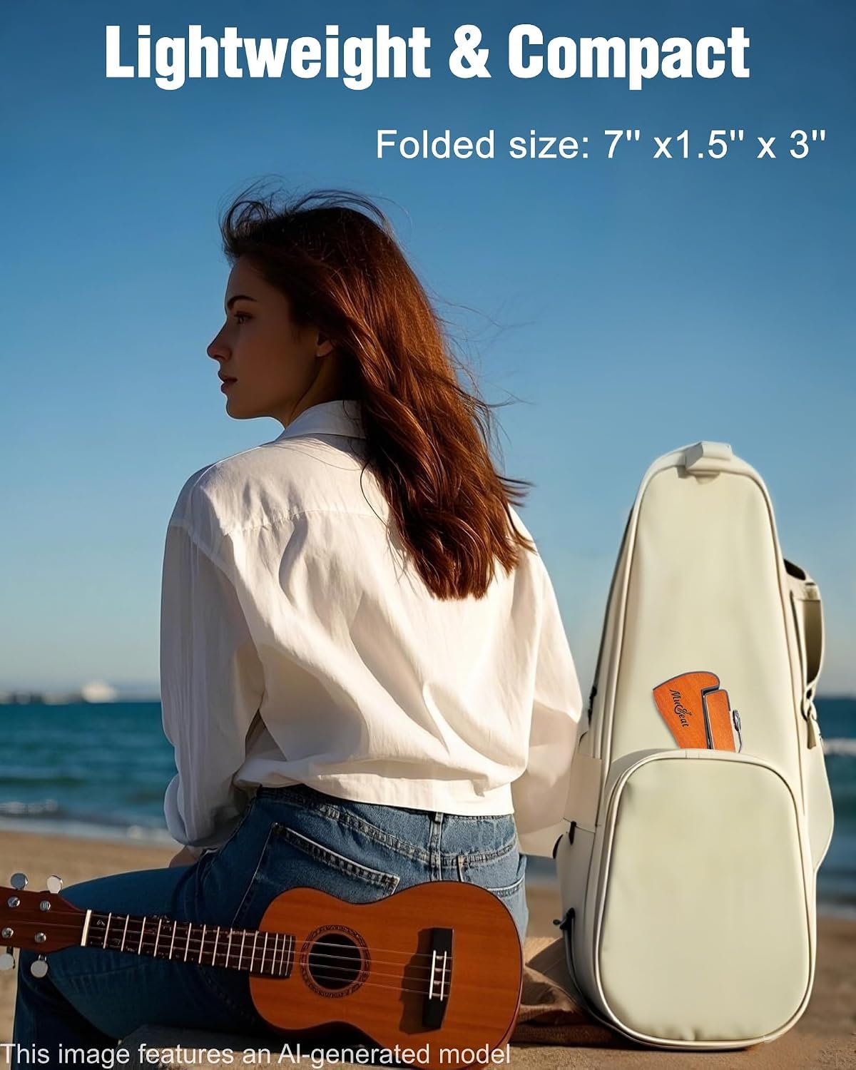 Ukulele Stand, Foldable Ukelele Stand for Travel, Rabbit Shape Ukele Holder