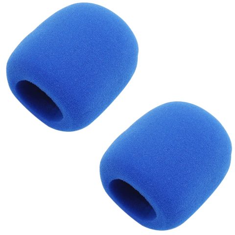 Fielect 2Pcs Microphone Cover Sponge Foam Mic Cover Handheld Microphone Windscreen Shield Protection Micro Foam Filter Black for KTV Broadcasting