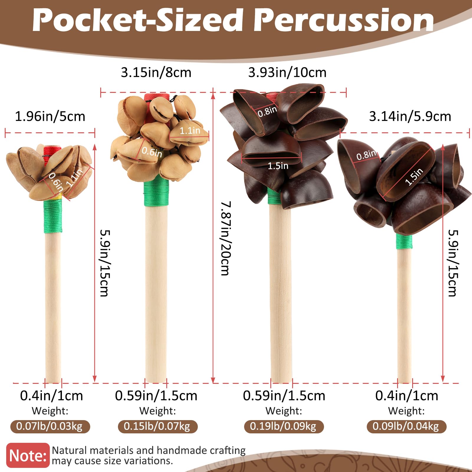 GOGHOST Large African Natural Seed Shaker (Chacha-1 Pack)