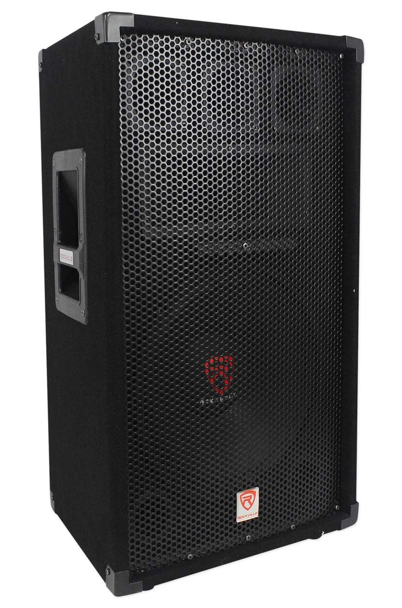 Rockville RSG12 12″ 3-Way 8-Ohm Passive DJ Pro Audio PA Speaker, 2-Pack
