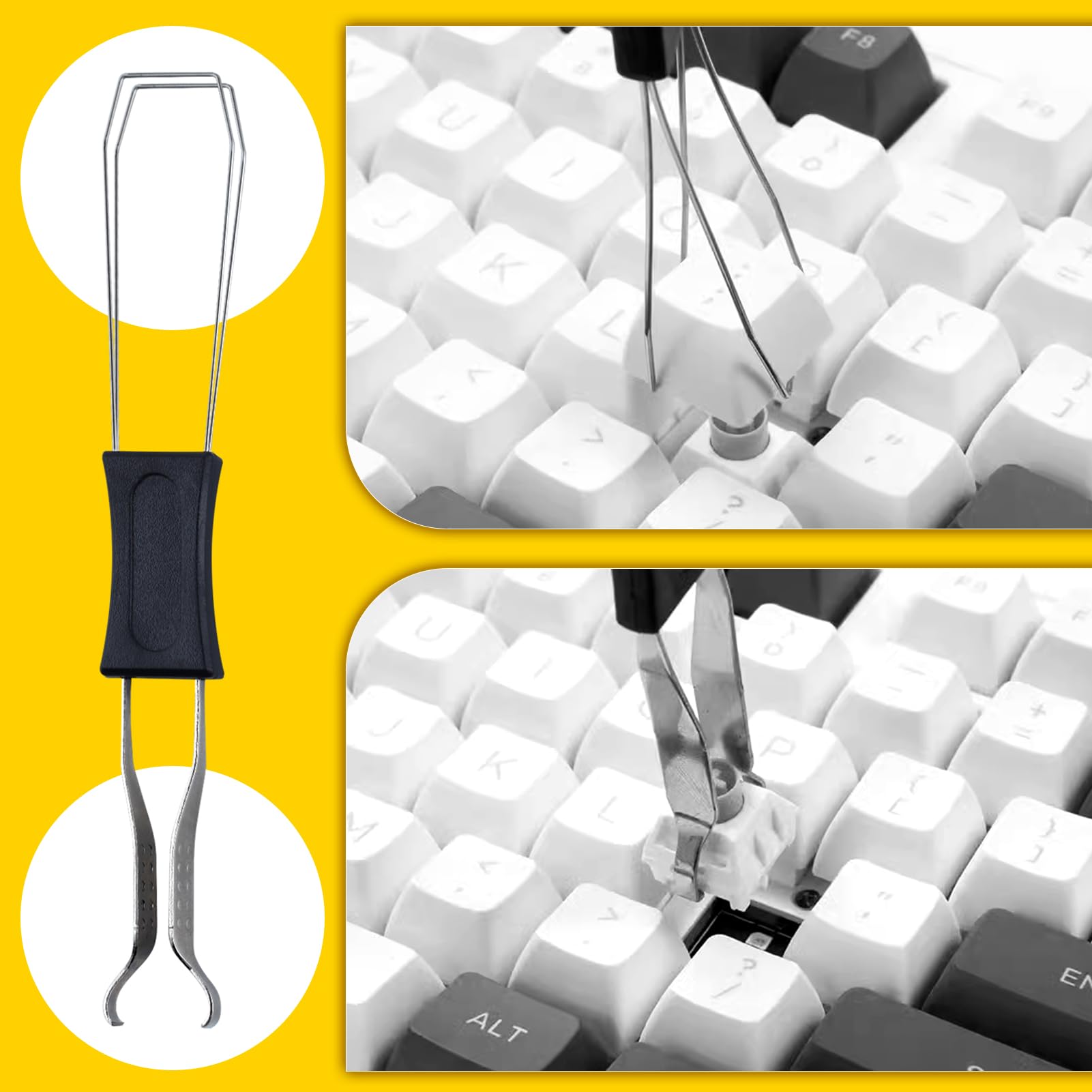 GOLD DEER 6Pcs Keyboard Switch Puller Kit, 2-in-1 Switch Puller