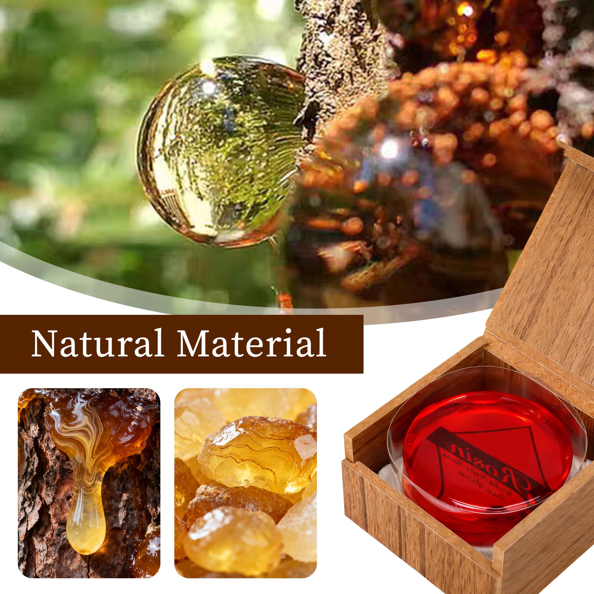 1-Pack Violin Rosin,Round Natural Rosin for Violin,Viola,Cello