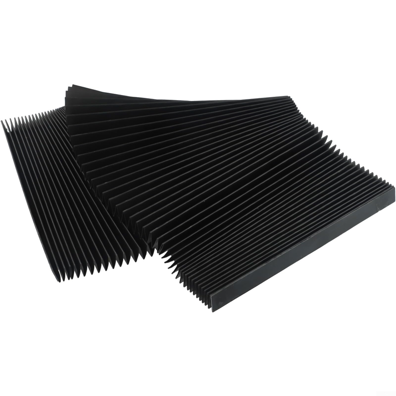 CNC Machine Accordion Cover, Accordion Way Cover Protective, Rubber Flexible Cover Milling Machine 3-proof Cloth Protective, Flat Bellows Cover, L 1500MM* H 15mm (Width 200mm)