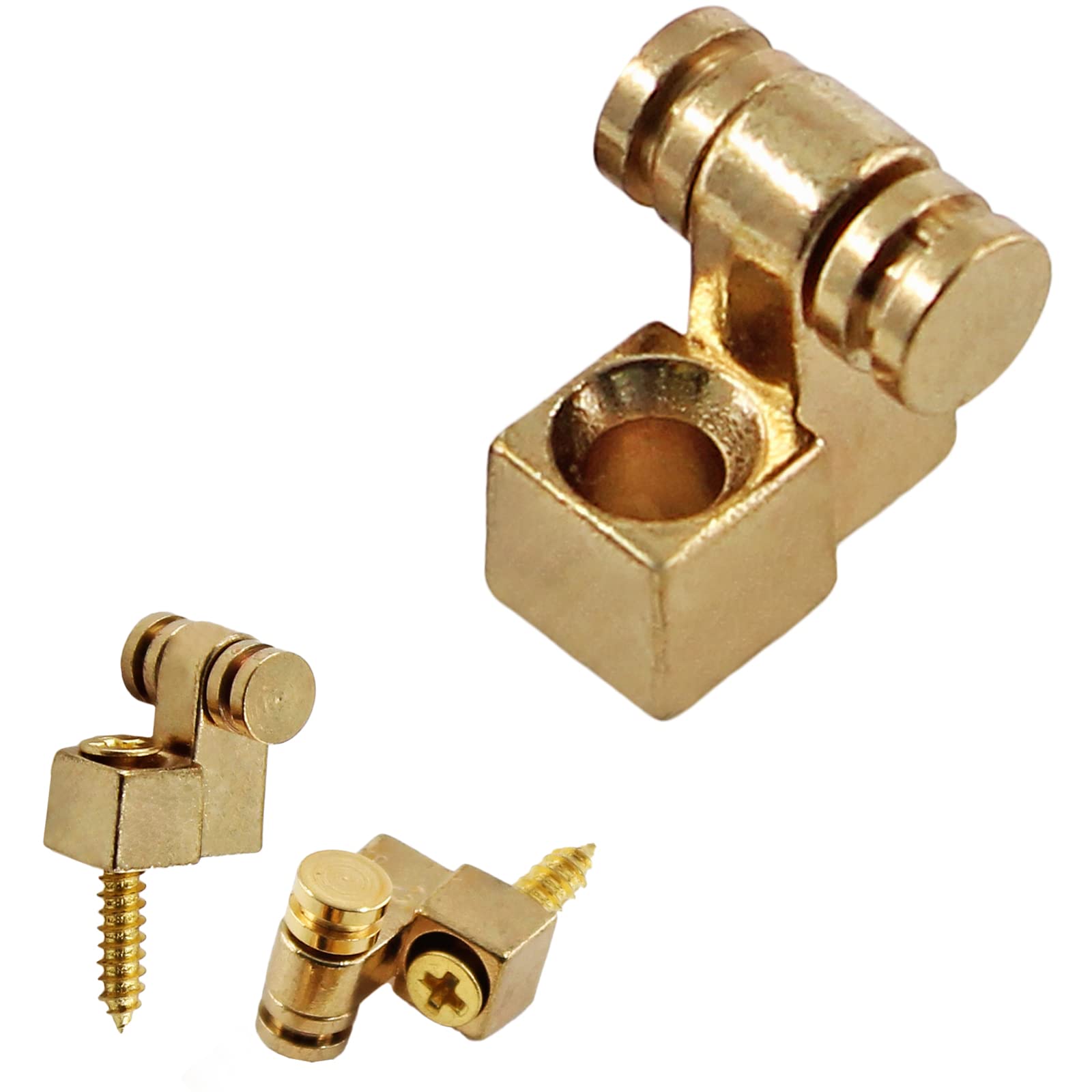 Jersvimc 2 Pcs Guitar Roller String Tree, Gold, for Tele Start