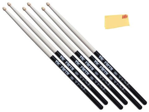 Vic Firth SAT Signature Series Ahmir Questlove Thompson Drumsticks – 3-Pack Bundle with Austin Bazaar Polishing Cloth