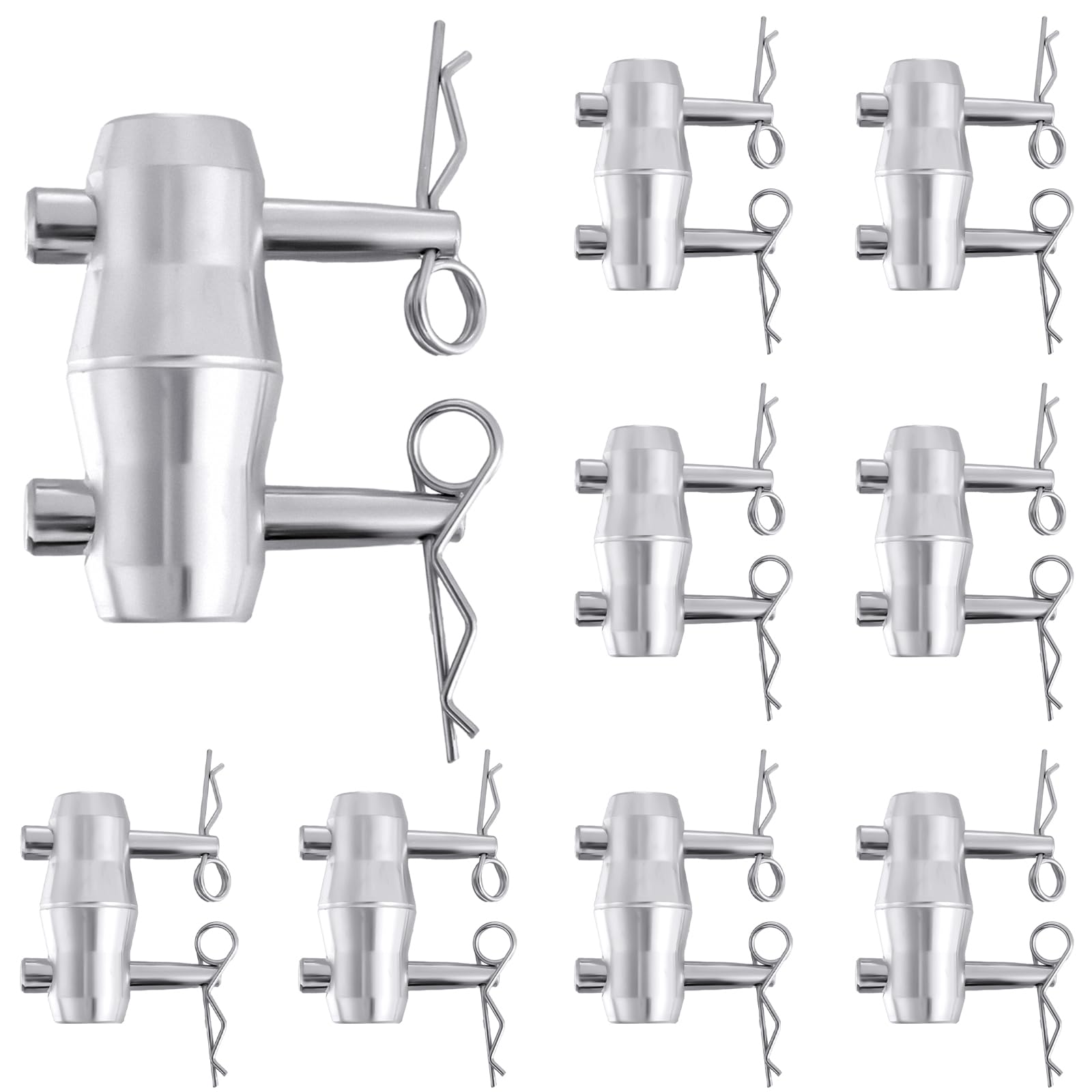Blulu 16 Pack Double Ended Conical Coupler with Clips Pin Fit F34 F33 Pipe