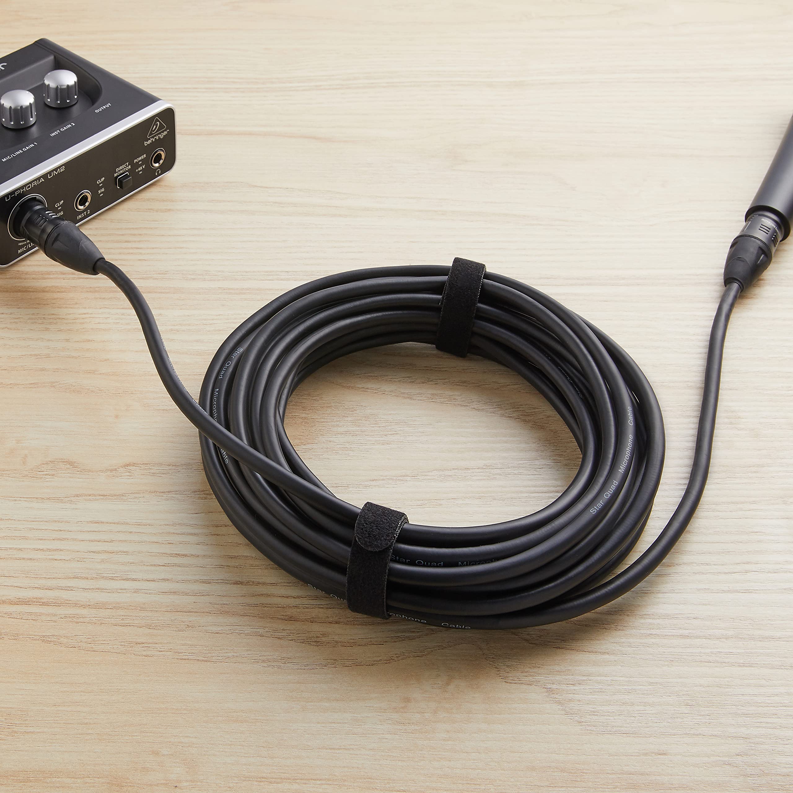 Amazon Basics XLR 4-Conductor Star Quad Balanced Microphone Cable – 25-Foot, Black