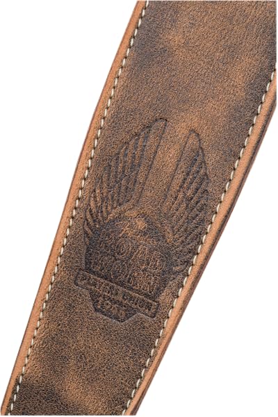 Fender 0990660050 Road Worn Leather Guitar Strap, 2in, Brown