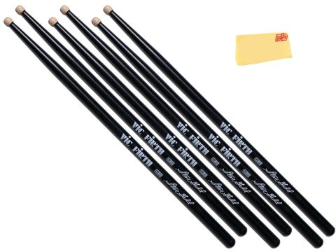 Vic Firth Signature Series Steve Gadd Drumsticks – 3‑Pack Bundle with Austin Bazaar Polishing Cloth