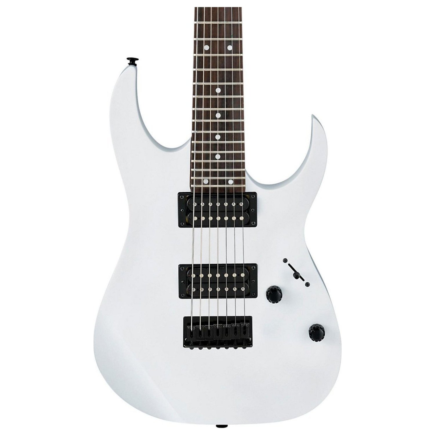 Ibanez GRG7221WH GRG 7-String Solid-Body Electric Guitar, Right, White, Full