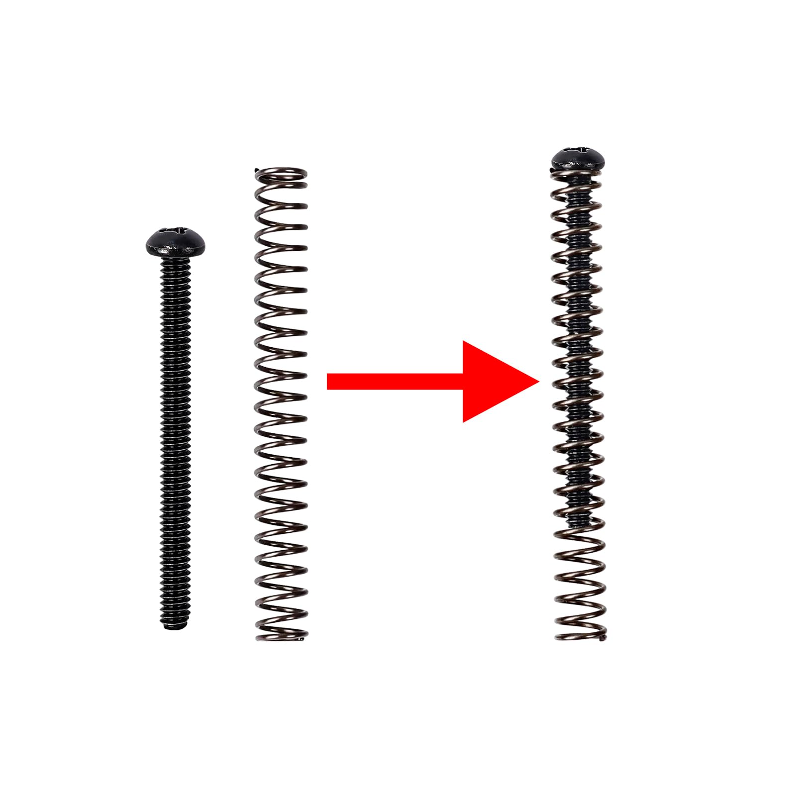 Banworks USA Vintage Phillips-Head Humbucker Pickup Height Screws & Springs