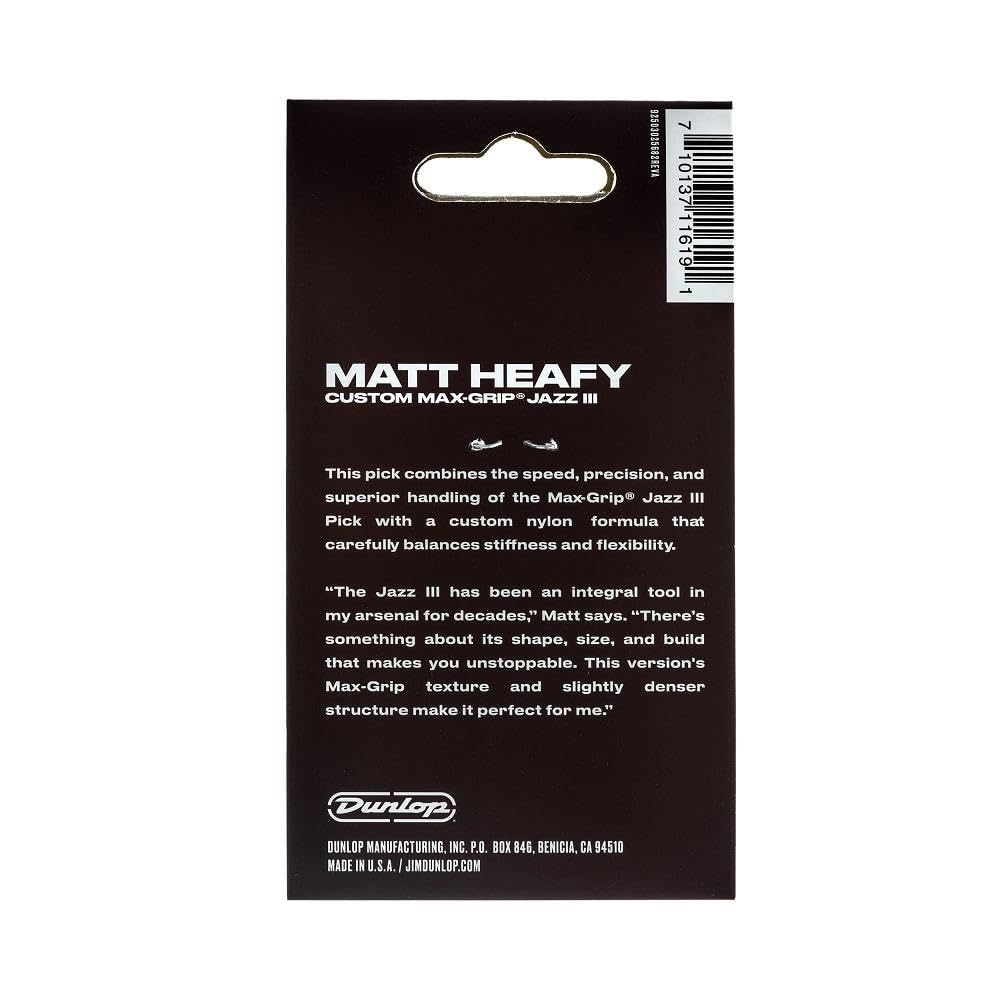 Jim Dunlop Matt Heafy Custom Max-Grip® Jazz III Pick 1.38MM – 6 Pack
