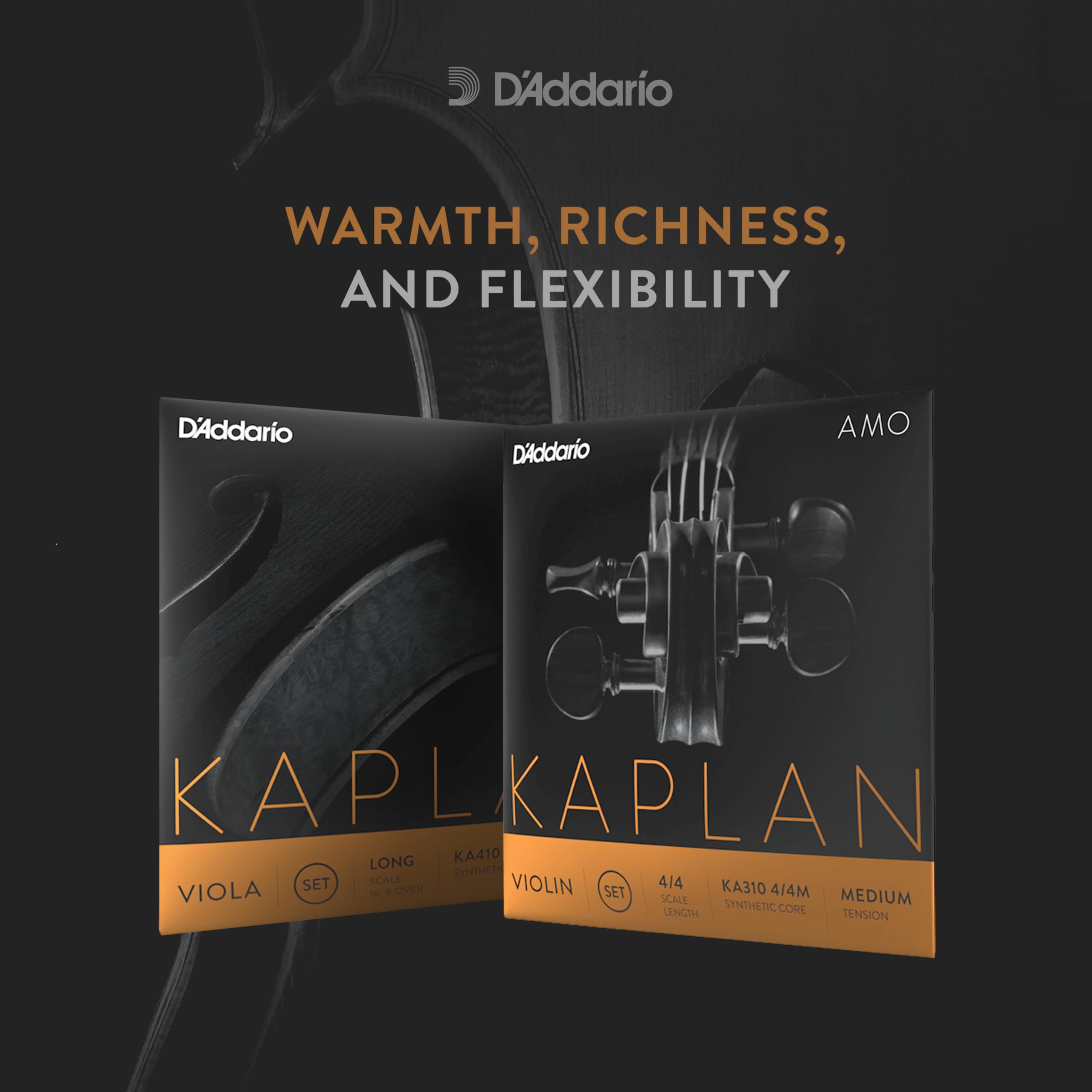 D’Addario Kaplan Amo Violin String – Single E String – KA311 4/4M – Violin Strings – 4/4 Scale, Medium Tension