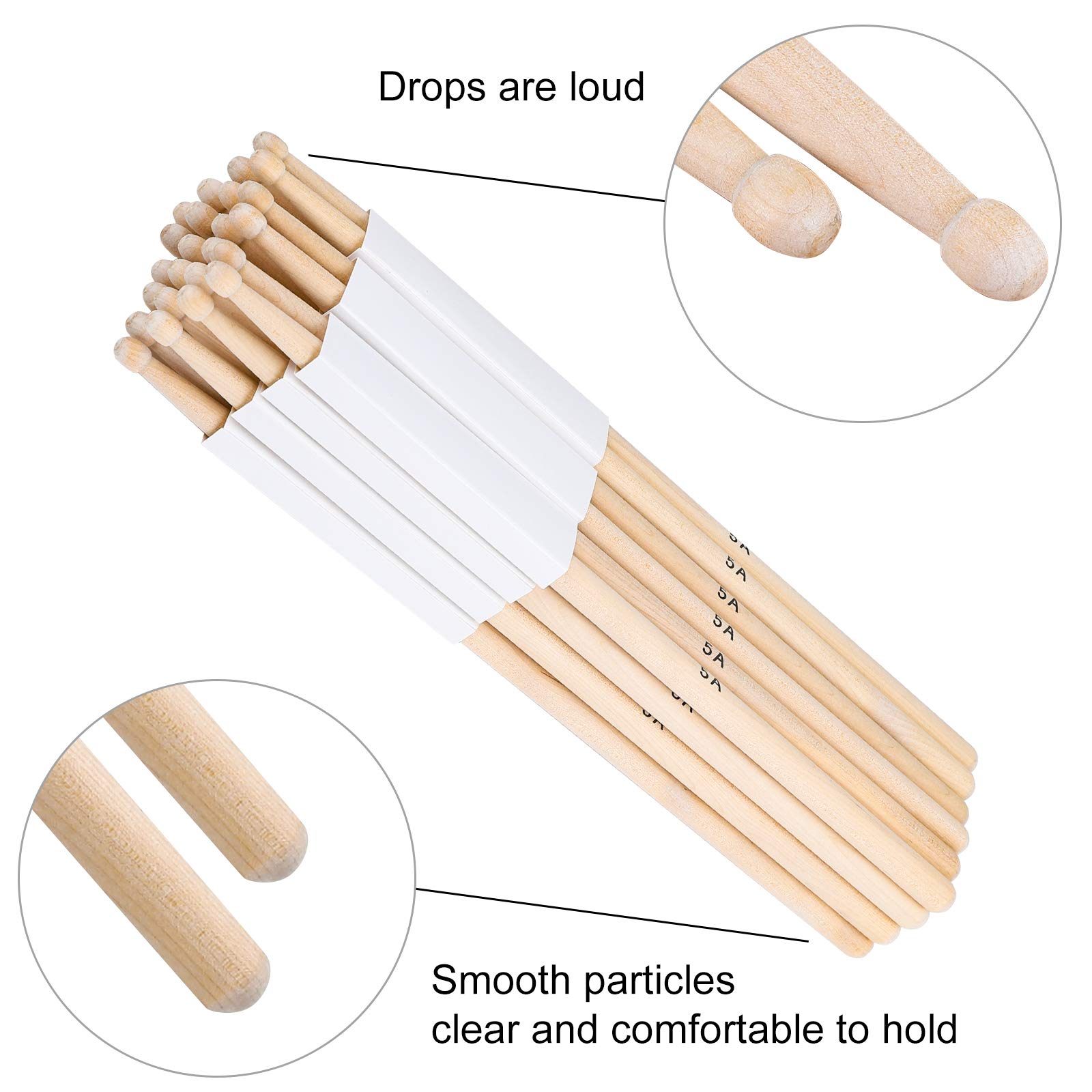 FF Elaine Maple 7A Wood Tip Drumsticks 12 Pairs