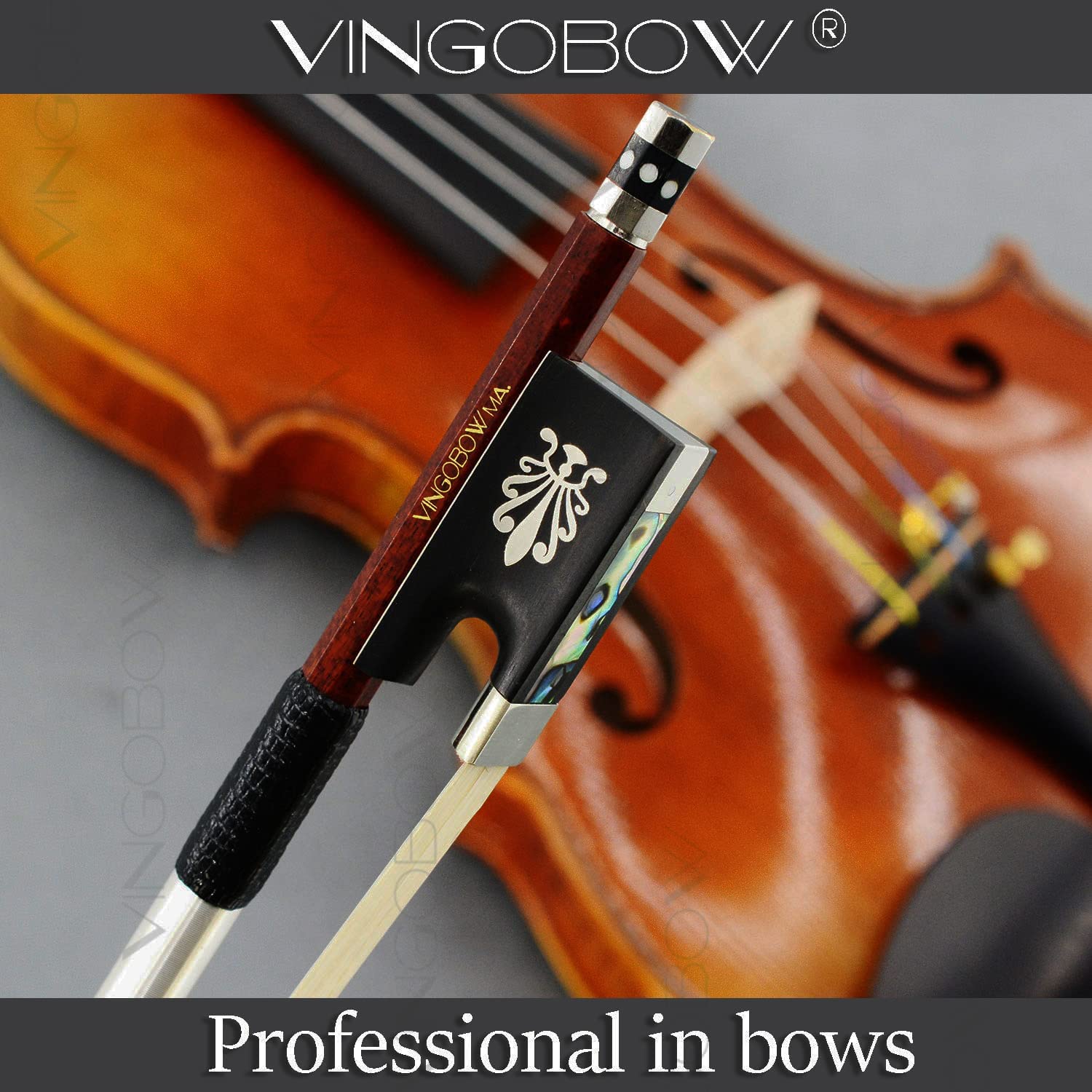 Master Level Hybrid Carbon Fiber Violin Bow Strong Carbon Core with Pernambuco Looking Amazing Performance Full Size Fiddle Bow