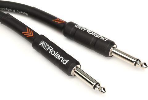 Roland Black Series Instrument Cable, Straight/Straight 1/4-Inch Jack, 20-Feet