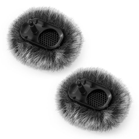 PhantAccy Microphone Windscreen for DJI Mic-2, Replacement Pop Filter & Wind Muff, Anti-Pop & Noise Canceling Fuzzy Cover, Only for DJI Mic-2 Wireless Microphone (Not for DJI Mic-1) (2PCs-Gray)