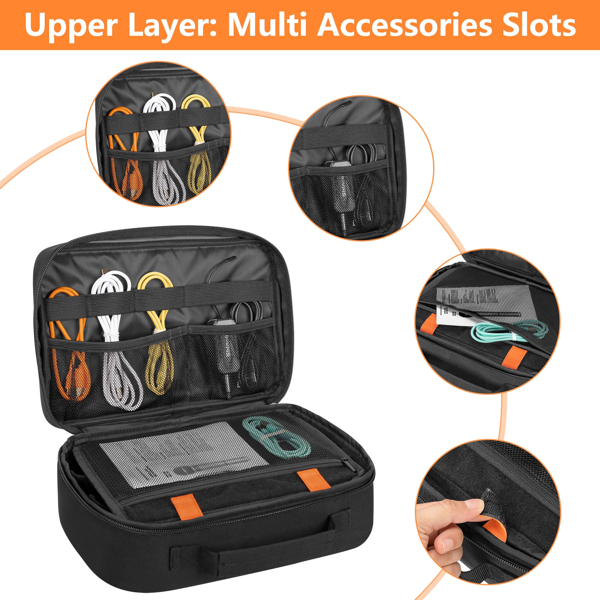 PGmoon 3 Slots Wireless Microphone Carrying Case