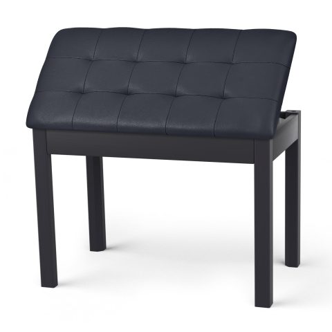 ZHRUNS Duet Piano Bench Wooden Keyboard Bench with Storage Compartment, 29” Piano Chair Seat with Padded Cushion, Long Piano Stool Black