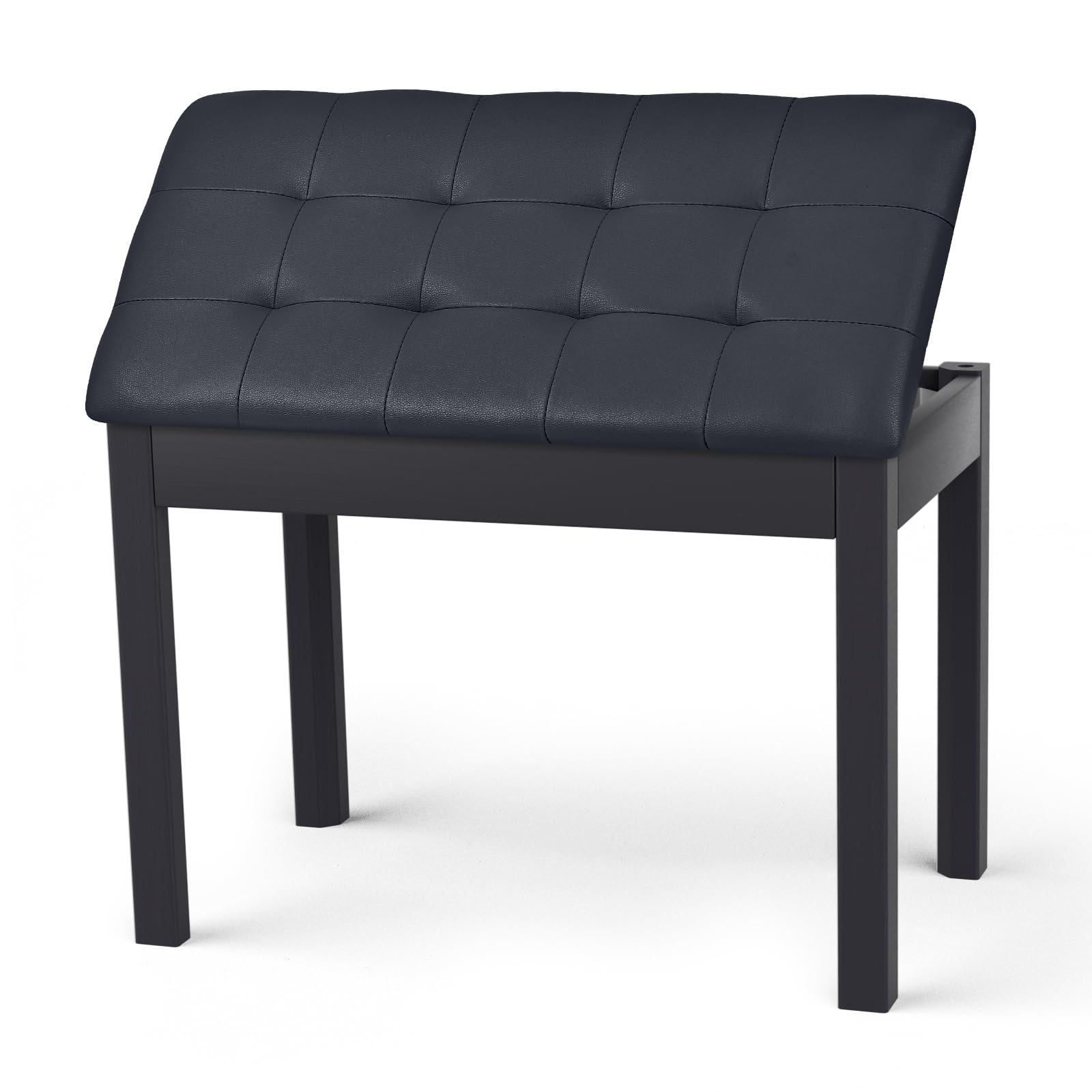 ZHRUNS Duet Piano Bench Wooden Keyboard Bench with Storage Compartment, 29” Piano Chair Seat with Padded Cushion, Long Piano Stool Black