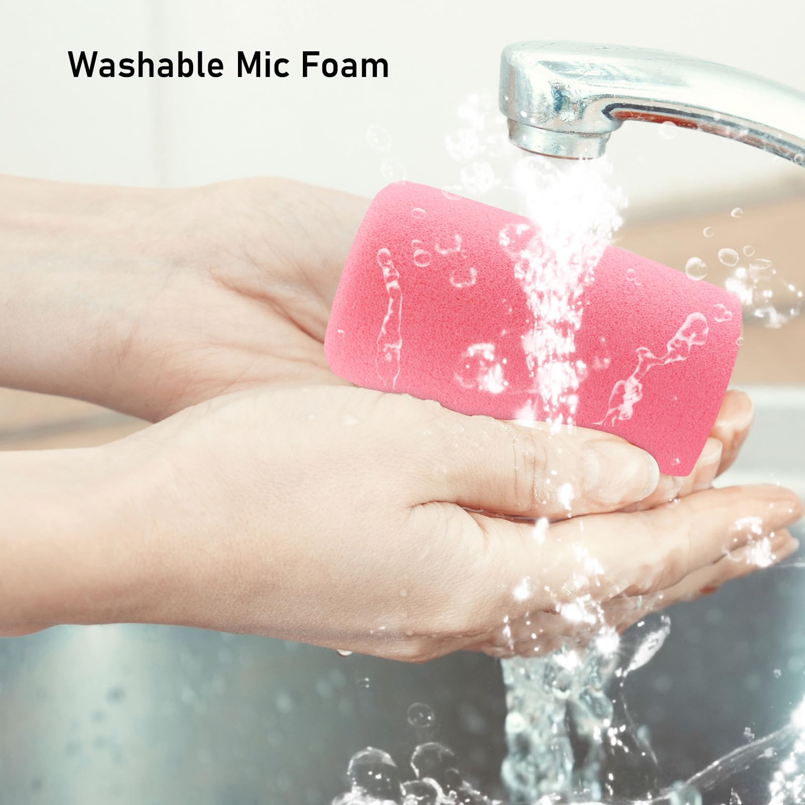 LEFXMOPHY Pink Windscreen for FIFINE K688 Microphone Pop Filter, Mic Wind Screen Foam Cover