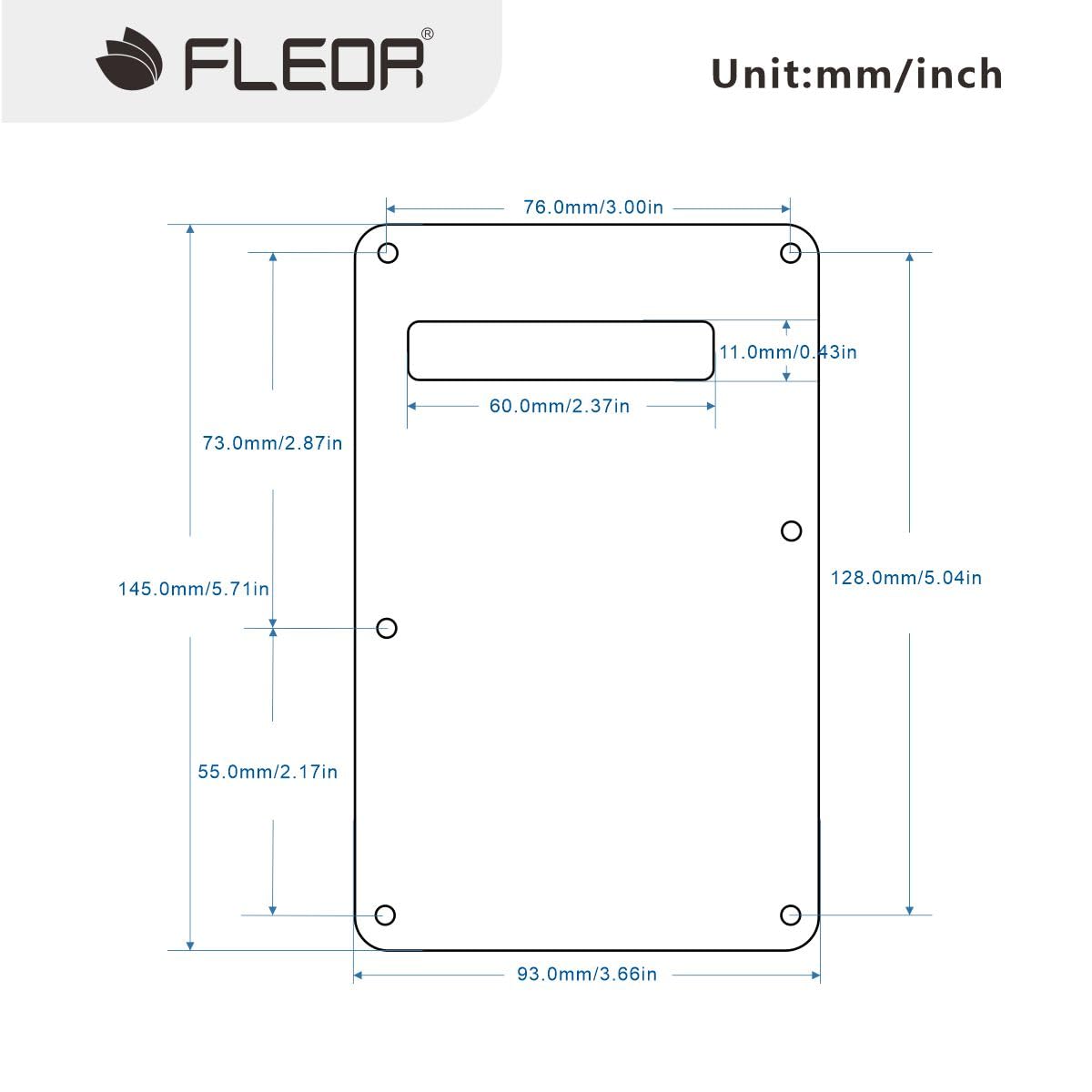 FLEOR 3Ply Black SSS 8 Hole Vintage ST Pickguard Backplate Tremolo Cavity Cover with Screw for Vintage ST Style Guitar Parts