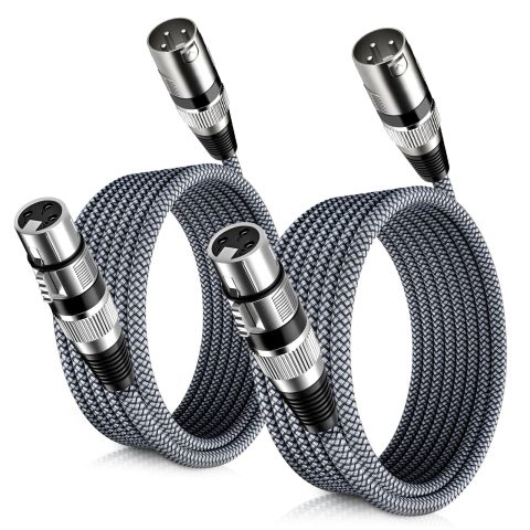 Elebase XLR to XLR Mic Cable 2Pack 3M/10FT,Male to Female Microphone Cord