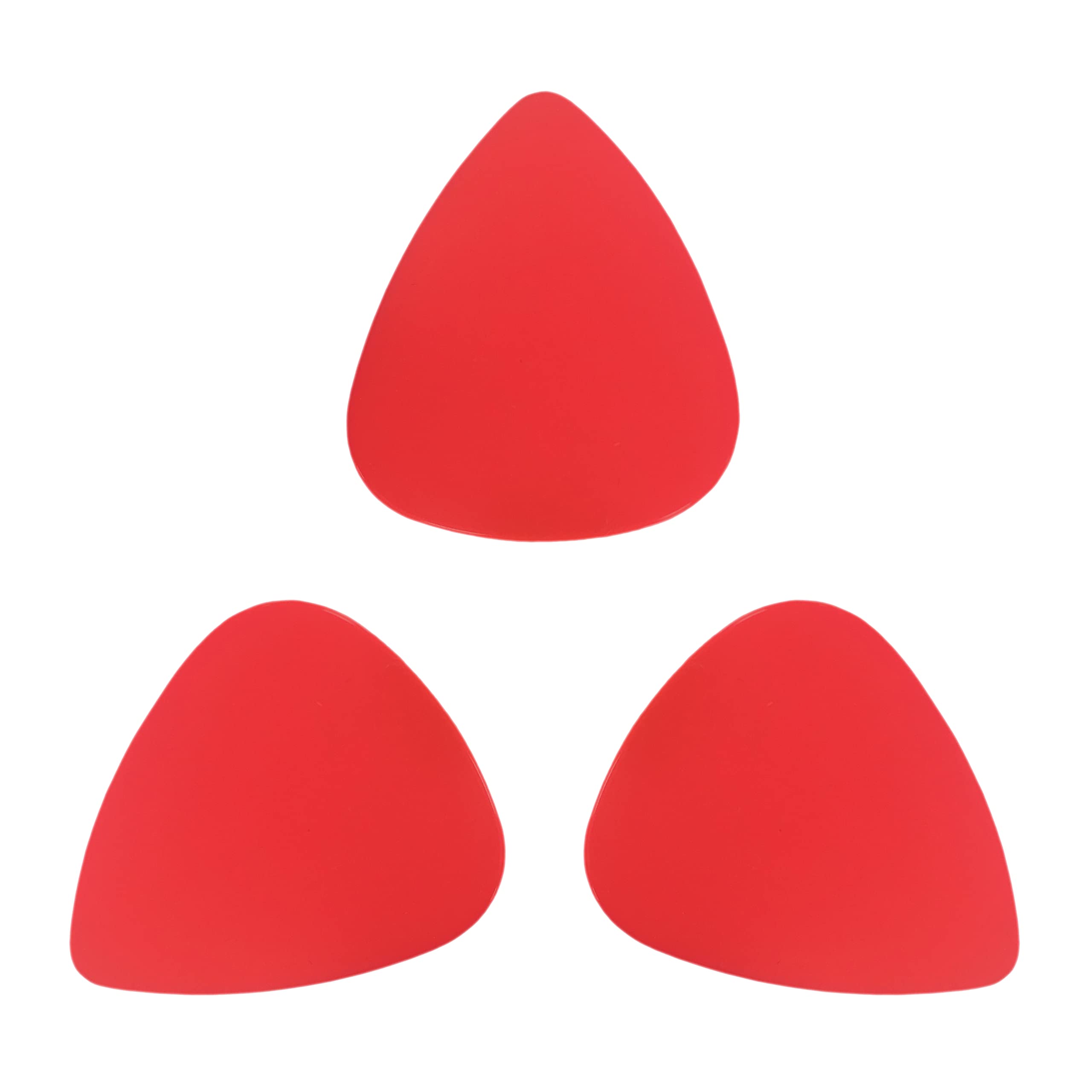 Exotic Plectrums ABS Plastic Red Guitar Or Bass Pick – 351 Shape – 3 Pack