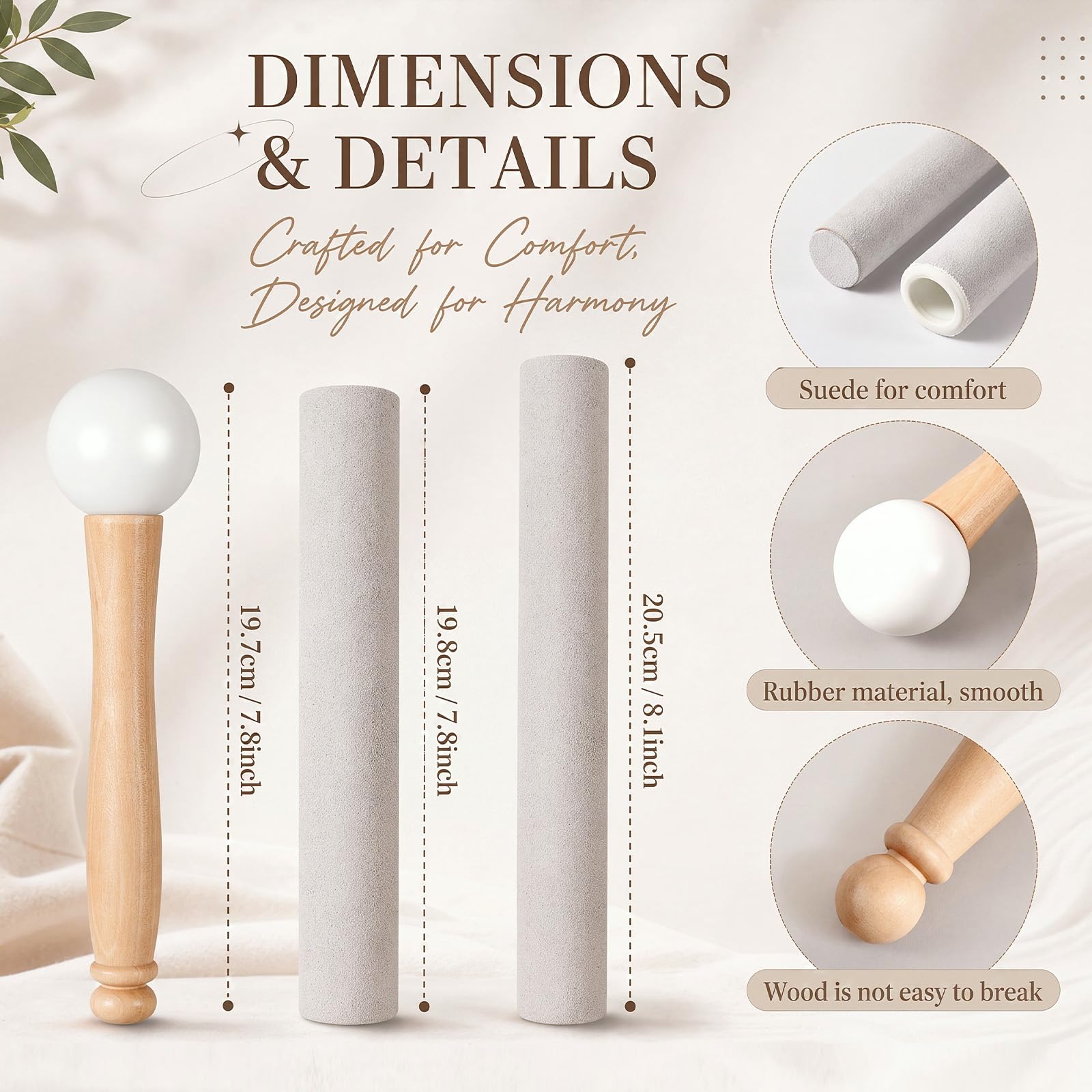 Fiada Singing Bowl Cushion Set, 7 Silk Rings & 3 Mallets, 6-12″, Silver
