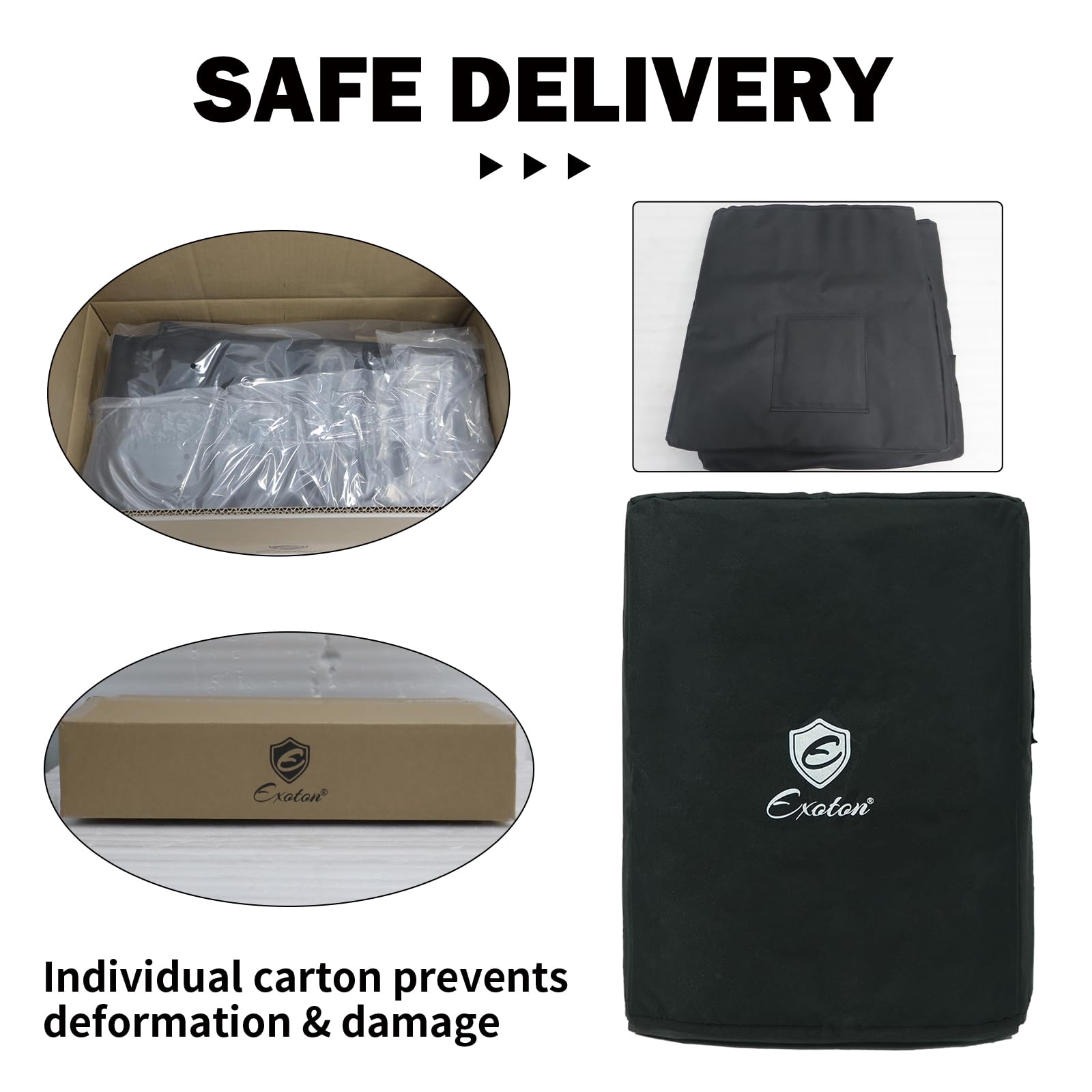 EXOTON Protective Cover for S-1203 Subwoofer,600D Oxford Cloth, Waterproof, Scratch-Resistant, Durable