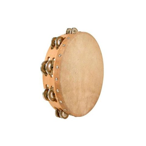 Holy Land Gifts Goatskin Tambourine | Wood 10″ | Tambourine – Christian & Judaica Gift