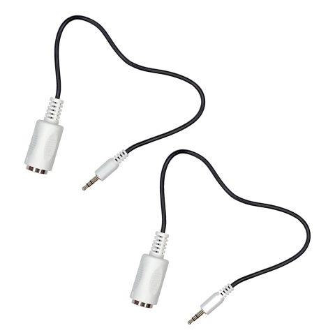 Kurrent Electric (2 Pack of Type-B MIDI to 3.5mm Adapter 13″ Inch Cables in White