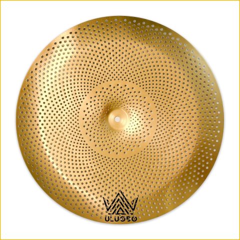 ULUOBO 18 inches Low Volume China Cymbal for Drum Quiet Practice (Gold, 18 inch-CN)