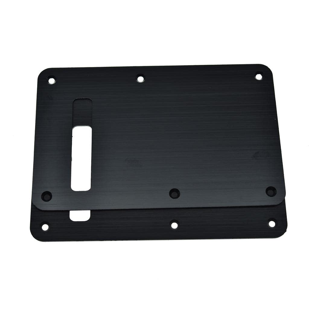 KAISH 6-Hole Metal Aluminum Anodized Modern Style ST/Strat Back Plate Tremolo Trem Cavity Cover for USA/Mexico Stratocaster/Strat Matte Black