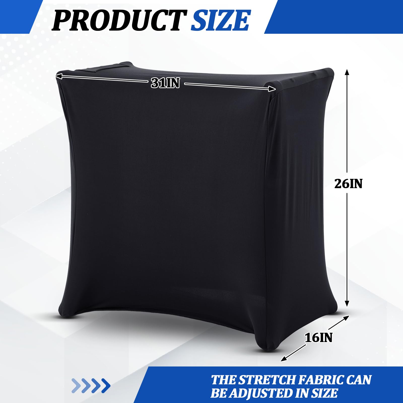 SmoothNovelty Universal DJ Scrim Cover with Pocket for X Stand, Black