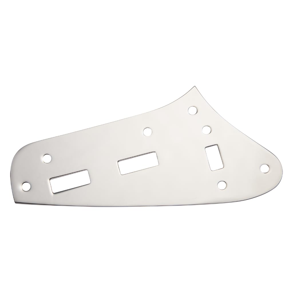 Dopro Vintage Upper Control Plate Upper Switch Plate with Mounting Screws for Vintage Jaguar Guitars Chrome