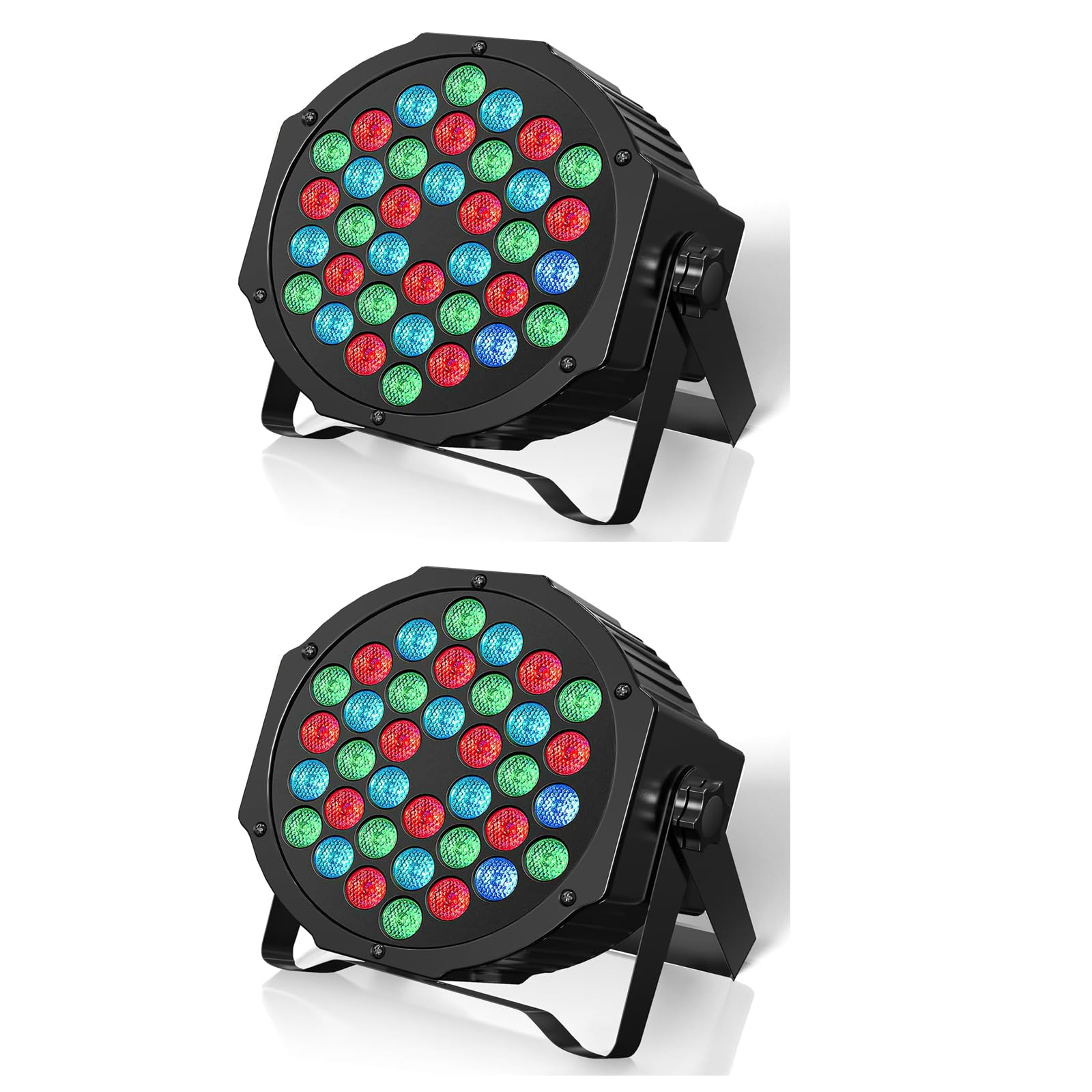 HOLDLAMP Rechargeable Par Lights 36W RGB Battery Powered, Wireless LED Par Lights DJ Uplights Sound Activated& Remote Control for Wedding Events Club Party Church Stage Lighting, 10 Pack