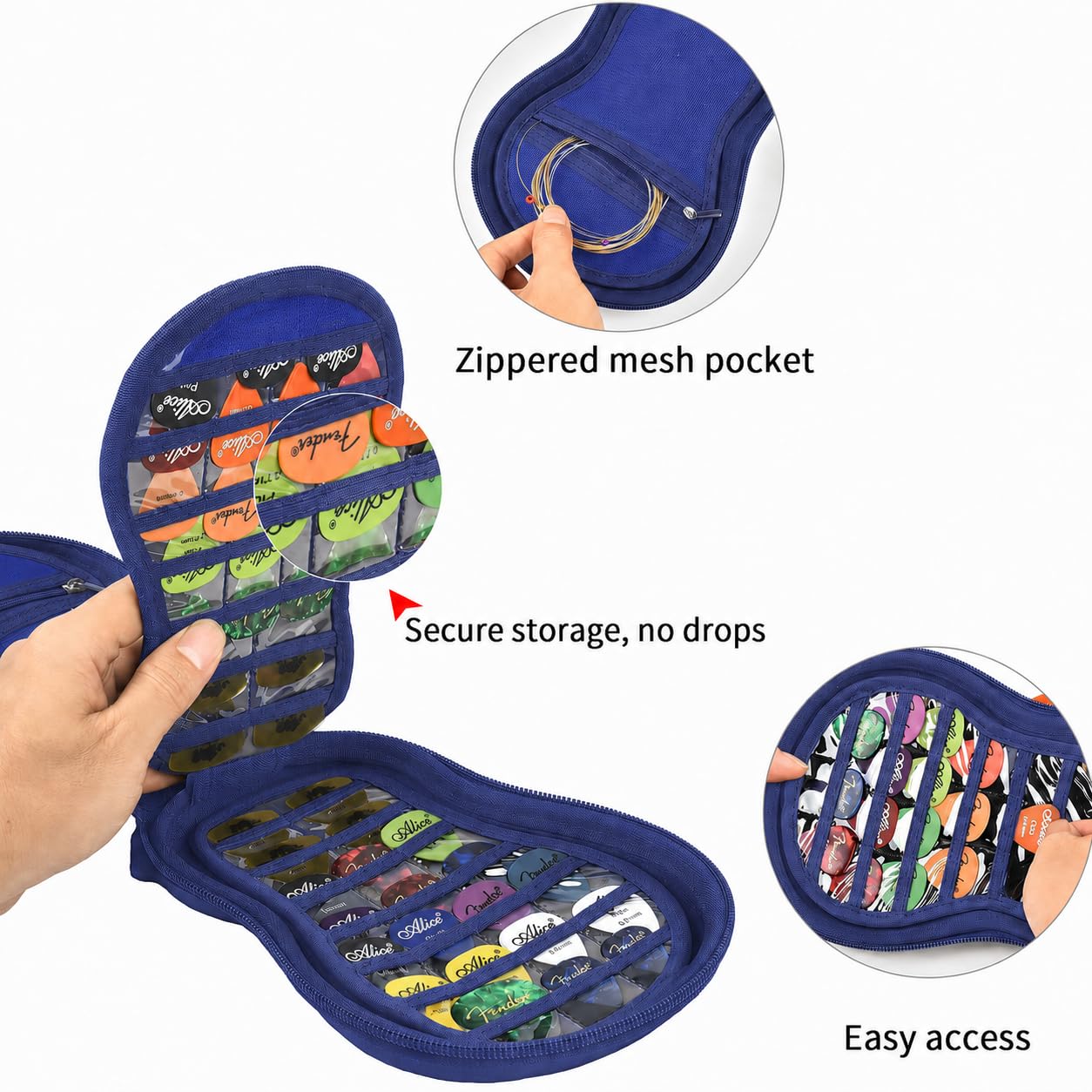 ANKHOH Guitar Pick Case for Fender/for Acoustic/for ChromaCast 63+ Slots